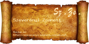 Szeverényi Zsanett névjegykártya