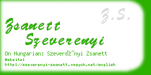 zsanett szeverenyi business card